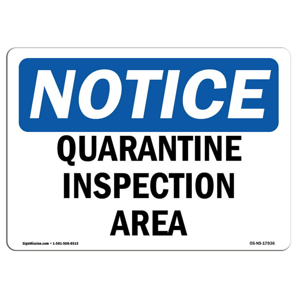 OSHA Notice Sign 18 x 24 Print Size Class Room Office & Interior Surroundings Protect Your Business  Made in The USA Keep Out Quarantine Sidewalk Sign with Graphics On Each Side 
